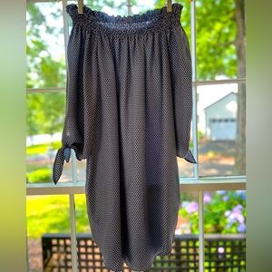 Van Laack Off Shoulder 100% Silk 3/4 Sleeve Dress, S (36)